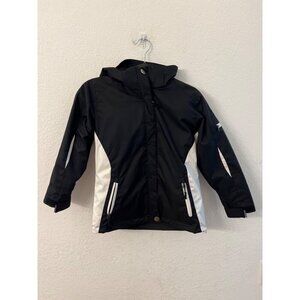 Chalet ski snow jacket coat black/white women size small
